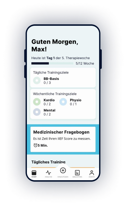 Smartphone mit der App